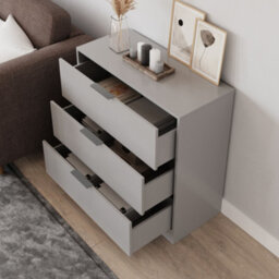 Urbn-Living Grey - Wide 3-Tier Shelf Wooden Bookcase - thumbnail 5