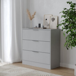 Urbn-Living Grey - Wide 3-Tier Shelf Wooden Bookcase - thumbnail 4