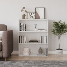 Urbn-Living Grey - Wide 3-Tier Shelf Wooden Bookcase - thumbnail 6