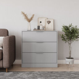 Urbn-Living Grey - Wide 3-Tier Shelf Wooden Bookcase - thumbnail 3