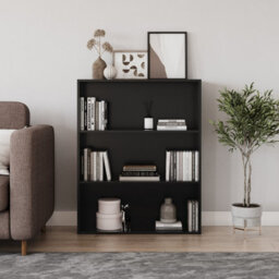 Urbn-Living Grey - Wide 3-Tier Shelf Wooden Bookcase - thumbnail 9