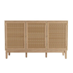 Wyld Haus Waterford Oak And Rattan Sideboard With 3 Drawers - thumbnail 2