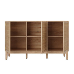 Wyld Haus Waterford Oak And Rattan Sideboard With 3 Drawers - thumbnail 4