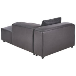 Beliani Left-Hand Chaise Longue Brande Fabric Black - thumbnail 5