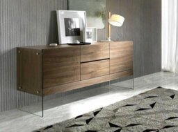 Elegant Walnut Sideboard With Glass Legs - Model 3062 By Angel Cerda S.l. - thumbnail 5