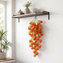 Leaf Pack Of 6 X 75Cm Artificial Red Thistle Trailing Hanging Plant Faux Floral - thumbnail 6