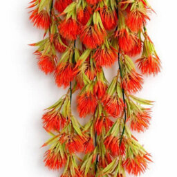 Leaf Pack Of 6 X 75Cm Artificial Red Thistle Trailing Hanging Plant Faux Floral - thumbnail 5