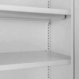 MMT Funiture Designs Grey Stainless Steel Filing Cabinet With 4 Shelves - 2 Door Lockable Filing Cabinet - Tall Metal Office Storage Cupboard - thumbnail 5