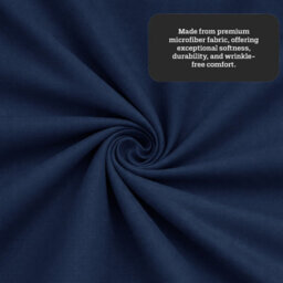 Aspire Homeware Navy Fitted Sheet-(25Cm) Deep Hotel Quality -Breathable Fitted Bed Sheets Double (L)190Cm X (W)137Cm - thumbnail 4