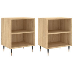 Berkfield Elegant Bedside Cabinets 2 Pcs Sonoma Oak 40X30X50 Cm Engineered Wood - thumbnail 1