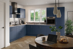 Kitchen Kit Blue Supermatt Slab Wall Short Bridging Unit Cabinet Flatpack - 500X288mm - thumbnail 2