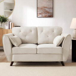 Home Detail Mona 2+3 Seater Sofa Set, Cream Linen - thumbnail 2