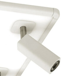 Luminosa Lighting Luminosa Ibiza Ceiling Spotlight 4 Head With Backlit Light 4X5W+20W Led Square White, 3000Lm, 4000K - thumbnail 5