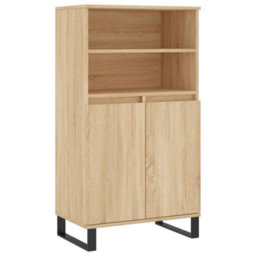 Berkfield Highboard Sonoma Oak 60X36X110 Cm Engineered Wood - thumbnail 2