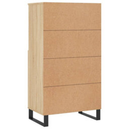 Berkfield Highboard Sonoma Oak 60X36X110 Cm Engineered Wood - thumbnail 8