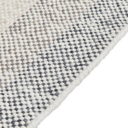 Beliani Off-White Handwoven Wool Rug 80 X 150 Cm With Tassels, Low Pile Boho Area Rug - thumbnail 6