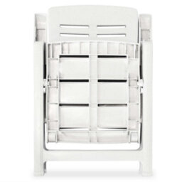 Walplus 3 Piece Bistro Set Plastic White - thumbnail 7