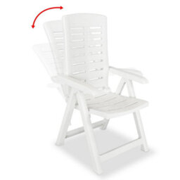 Walplus 3 Piece Bistro Set Plastic White - thumbnail 4