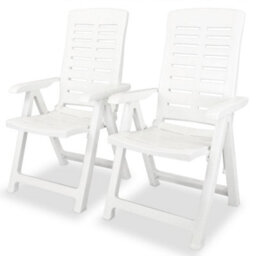Walplus 3 Piece Bistro Set Plastic White - thumbnail 3