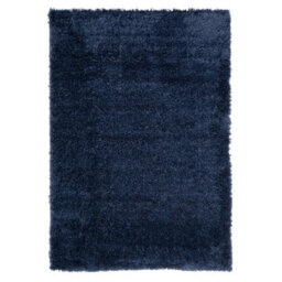 Loomed Navy Blue Thick Soft Shaggy Area Rug 80X150Cm - thumbnail 1