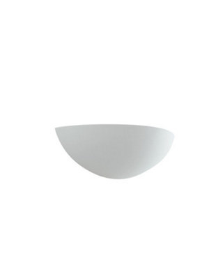 Luminosa Lighting Luminosa Moritz Paintable Plaster Uplighter Wall Lamp White, E27