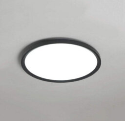 Led Ceiling Light Fixture Neutral White Round Flush Mount Black 23Cm