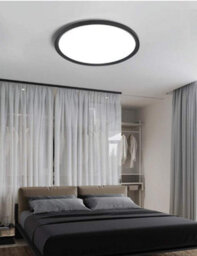 Led Ceiling Light Fixture Neutral White Round Flush Mount Black 23Cm - thumbnail 4