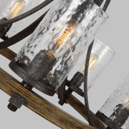 Luminosa Lighting Elstead Feiss Angelo 5 Light Chandelier Weathered Oak - thumbnail 2