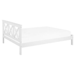 Beliani Bed Pine Wood Tannay 160 X 200 Cm (Eu King Size) White - thumbnail 5
