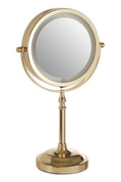 Orsina Cassini Gold Colour Iron Led Table Mirror - thumbnail 2