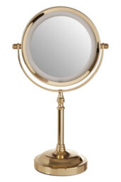 Orsina Cassini Gold Colour Iron Led Table Mirror - thumbnail 1