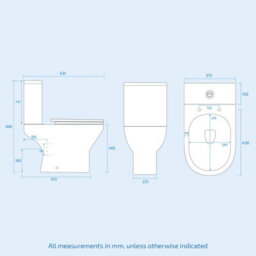Nes Home 500mm Gloss White 2 Drawers Basin Vanity & Close Coupled Toilet - thumbnail 7