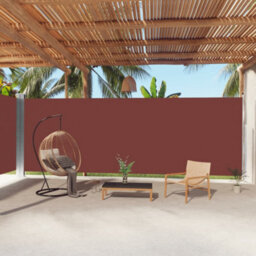 Walplus Retractable Side Awning Garden Sun Shade Canopy Gazebo For Back Door, Porch, Patio Brown 220X1000 Cm
