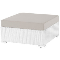 Beliani Garden Corner Sofa With Table 4 Seater Sano Right Hand Modular Pe Rattan White - thumbnail 7