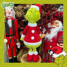 Grinch Standing Christmas Decoration Festive 60Cm X 26Cm Green X 1 - thumbnail 3