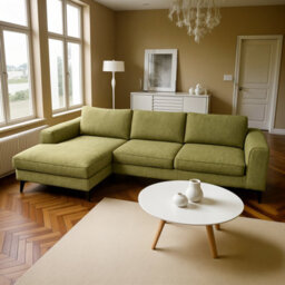 Abakus Direct Venice Corner Sofa In Olive Left Facing With Deep Seats And Extra-Wide Padded Arms - thumbnail 2