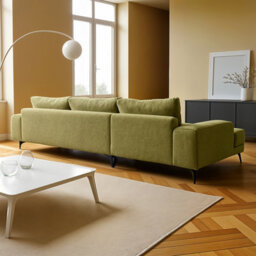Abakus Direct Venice Corner Sofa In Olive Left Facing With Deep Seats And Extra-Wide Padded Arms - thumbnail 6