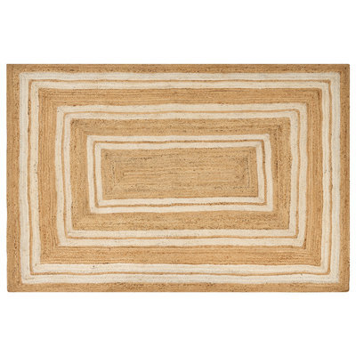 Beliani Rug Elmali Beige 200 X 300 Cm Jute - image 1