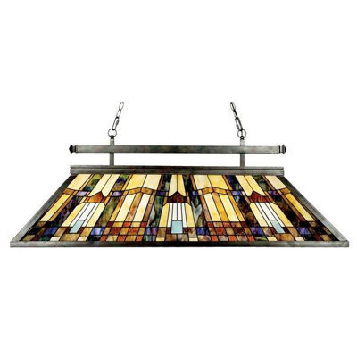Luminosa Lighting Elstead Inglenook 3 Light Tiffany Ceiling Pendant Island Chandelier Light Bronze, E27 - image 1