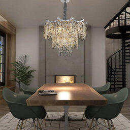 Ledsone Crystal Chandeliers Modern Contemporary Ceiling Lamp Lights Fixtures For Decor Light Fittings 60Cm - thumbnail 2