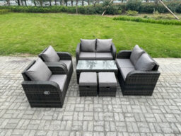 Fimous Patio Garden Furniture Sets Wicker 8 Seater Outdoor Rattan Furniture Sofa Sets With Coffee Table Reclining Chair - thumbnail 1