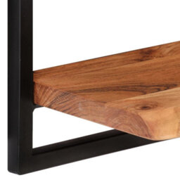 Berkfield Wall Shelves 2 Pcs 40X24X35 Cm Solid Wood Acacia And Steel - thumbnail 5