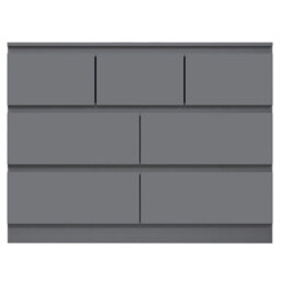 Fwstyle Stora Dark Grey 7 Drawer Merchant Chest (H) 86Cm (W) 106Cm (D) 40Cm Extra Deep Drawers - thumbnail 7