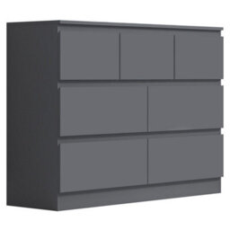 Fwstyle Stora Dark Grey 7 Drawer Merchant Chest (H) 86Cm (W) 106Cm (D) 40Cm Extra Deep Drawers - thumbnail 6