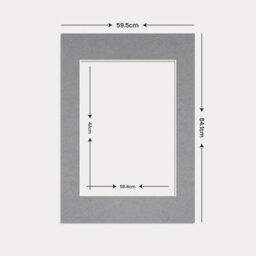 Ak Frames A1 Mid Grey Picture Mounts To Fit A2 Aperture Size - Mount Board Only (No Frame Included) - thumbnail 3