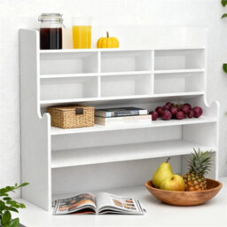Desktop Bookshelf Organizer Office Desk Storage Shelf Rack Adjustable Length Diy