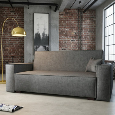 Viva Vox Iv Sofa Bed With Storage And Sleeping Function Wooden Legs Free Standing 192X88X102 Cm Dark Grey - image 1