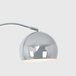 Valuelights Modern Polished Chrome Curved Stem Floor Lamp With Chrome Shade - thumbnail 3