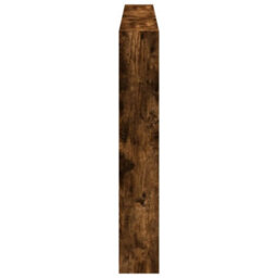 Berkfield Headboard Cabinet With Led Smoked Oak 180X17X102 Cm - thumbnail 7