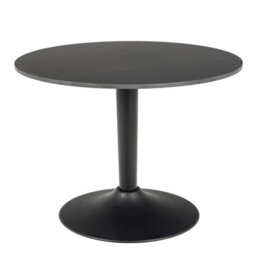 Furniture To Go Malta Ceramic Round Coffee Table In Matt Black 60X45Cm